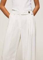 blanco pantalones anchos plisados Pepe Jeans 06X4288 mujer - Imagen 3