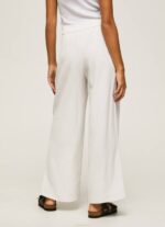 blanco pantalones anchos plisados Pepe Jeans 06X4288 mujer - Imagen 4