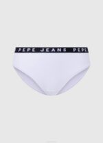 blanco panty clásico con logo estampado Pepe Jeans 06X4537 mujer