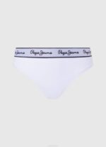 blanco panty clásico con logo estampado Pepe Jeans 06X4542 mujer - Imagen 3