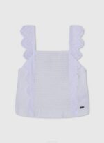 blanco playera boxy con logo estampado Pepe Jeans 06X41481 chica - Imagen 5