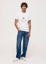 blanco playera con bandera Union Jack Pepe Jeans 06X4945 hombres - Imagen 2