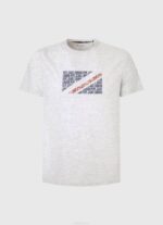 blanco playera con estampado jaspeado del logo Pepe Jeans 06X4987 hombres - Imagen 5