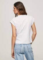 blanco playera con estampado Union Jack Pepe Jeans 06X4415 mujer - Imagen 4
