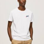 blanco playera con logo 1973 Pepe Jeans 06X4950 hombres