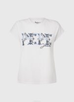 blanco playera con logo bordado Pepe Jeans 06X4433 mujer - Imagen 5