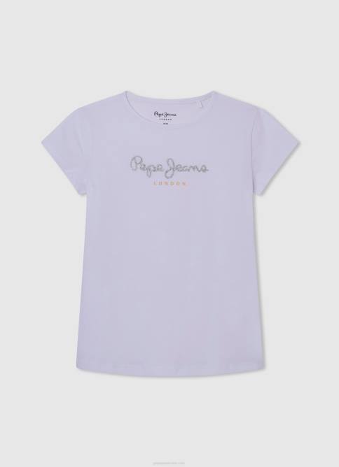 blanco_playera_con_logo_brillante_pepe_jeans_06x41458_chica.jpg blanco playera con logo brillante Pepe Jeans 06X41458 chica - Imagen 1