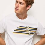 blanco playera con logo de letras Pepe Jeans 06X4977 hombres