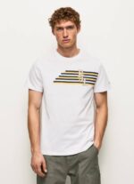 blanco playera con logo de letras Pepe Jeans 06X4977 hombres - Imagen 3