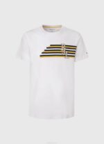 blanco playera con logo de letras Pepe Jeans 06X4977 hombres - Imagen 5