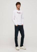 blanco playera con logo estampado Pepe Jeans 06X41018 hombres - Imagen 2