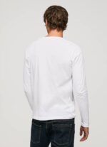 blanco playera con logo estampado Pepe Jeans 06X41018 hombres - Imagen 4