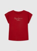 blanco playera con logo estampado Pepe Jeans 06X41452 chica - Imagen 4