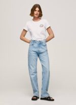 blanco playera con logo estampado Pepe Jeans 06X4381 mujer - Imagen 2
