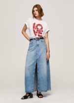 blanco playera con logo estampado Pepe Jeans 06X4396 mujer - Imagen 2