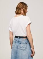 blanco playera con logo estampado Pepe Jeans 06X4396 mujer - Imagen 4