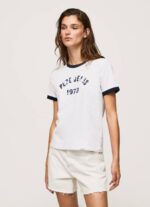 blanco playera con logo estampado Pepe Jeans 06X4424 mujer - Imagen 2