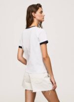 blanco playera con logo estampado Pepe Jeans 06X4424 mujer - Imagen 4