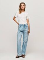 blanco playera con logo estampado Pepe Jeans 06X4451 mujer - Imagen 2