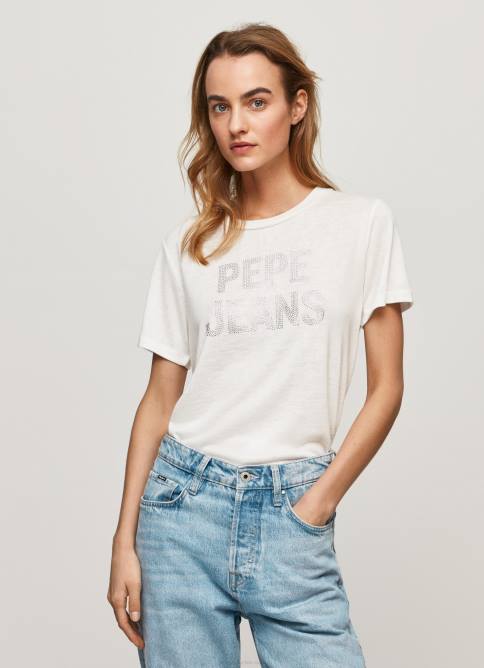 blanco_playera_con_logo_estampado_pepe_jeans_06x4451_mujer.jpg blanco playera con logo estampado Pepe Jeans 06X4451 mujer - Imagen 1
