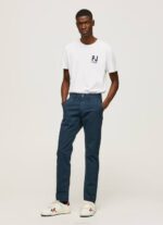 blanco playera con logo estampado Pepe Jeans 06X4953 hombres - Imagen 2