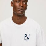 blanco playera con logo estampado Pepe Jeans 06X4953 hombres