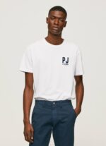 blanco playera con logo estampado Pepe Jeans 06X4953 hombres - Imagen 3