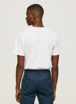 blanco playera con logo estampado Pepe Jeans 06X4953 hombres - Imagen 4