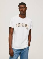 blanco playera con logo estampado Pepe Jeans 06X4970 hombres