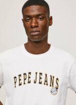 blanco playera con logo estampado Pepe Jeans 06X4970 hombres - Imagen 3