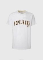 blanco playera con logo estampado Pepe Jeans 06X4970 hombres - Imagen 5