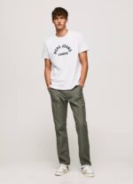 blanco playera con logo estampado Pepe Jeans 06X4982 hombres - Imagen 2