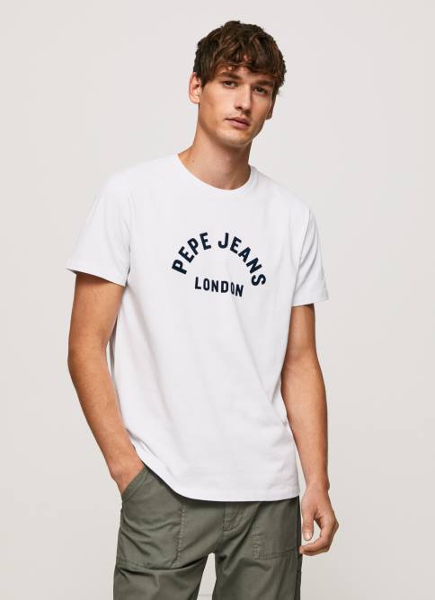 blanco_playera_con_logo_estampado_pepe_jeans_06x4982_hombres.jpg blanco playera con logo estampado Pepe Jeans 06X4982 hombres - Imagen 1