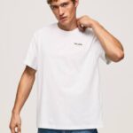 blanco playera con logo estampado Pepe Jeans 06X4997 hombres
