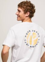 blanco playera con logo estampado Pepe Jeans 06X4997 hombres - Imagen 3