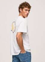 blanco playera con logo estampado Pepe Jeans 06X4997 hombres - Imagen 4