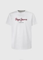 blanco playera con logo estampado Pepe Jeans 06X4998 hombres - Imagen 5