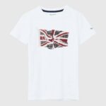 blanco playera con logo y bandera Pepe Jeans 06X41609 chico
