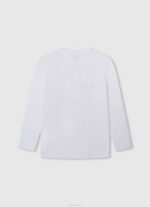 blanco playera de manga larga con logo en el frente Pepe Jeans 06X41619 chico - Imagen 2