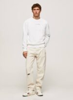 blanco sudadera con logo estampado Pepe Jeans 06X4897 hombres - Imagen 2