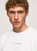 blanco sudadera con logo estampado Pepe Jeans 06X4897 hombres - Imagen 3