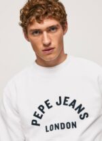 blanco sudadera con logo estampado Pepe Jeans 06X4901 hombres - Imagen 3