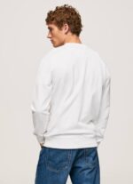 blanco sudadera con logo estampado Pepe Jeans 06X4901 hombres - Imagen 4
