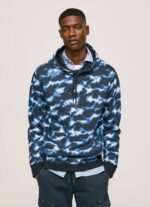 blanco suéter con estampado de camuflaje Pepe Jeans 06X4879 hombres