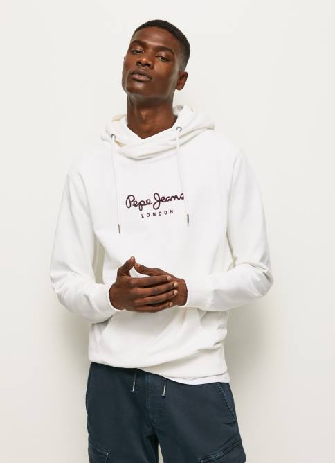 blanco suéter con logo de alta densidad Pepe Jeans 06X4903 hombres - Imagen 2
