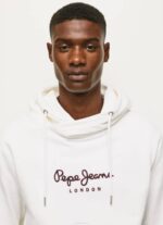 blanco suéter con logo de alta densidad Pepe Jeans 06X4903 hombres - Imagen 3