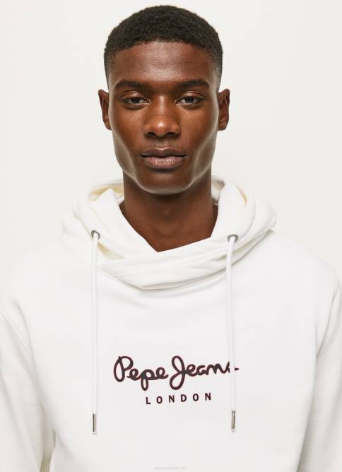 blanco suéter con logo de alta densidad Pepe Jeans 06X4903 hombres - Imagen 3