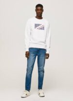 blanco suéter con logo de bandera Pepe Jeans 06X4899 hombres - Imagen 2