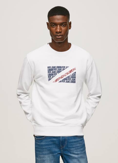 blanco_sueter_con_logo_de_bandera_pepe_jeans_06x4899_hombres.jpg blanco suéter con logo de bandera Pepe Jeans 06X4899 hombres - Imagen 1