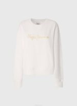 blanco suéter con logo estampado Pepe Jeans 06X4286 mujer - Imagen 5